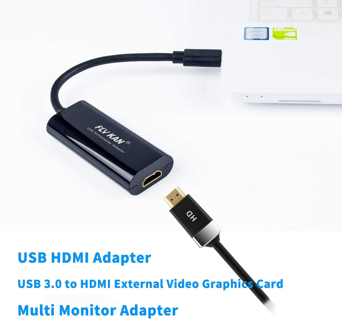 USB 3.0 to HDMI-DVI-VGA Video Graphics Card Adapter G733378