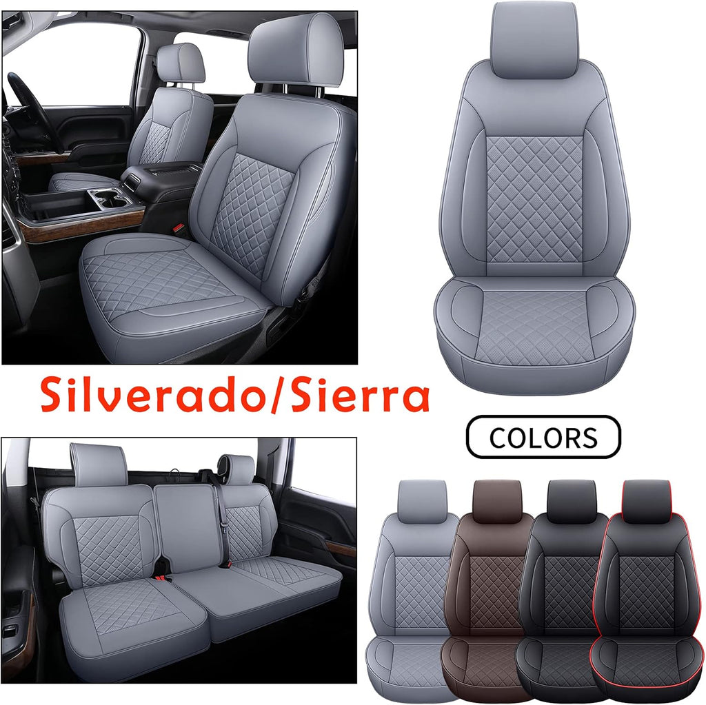 Full Set Water Proof Faux Leather Seat Covers W689417