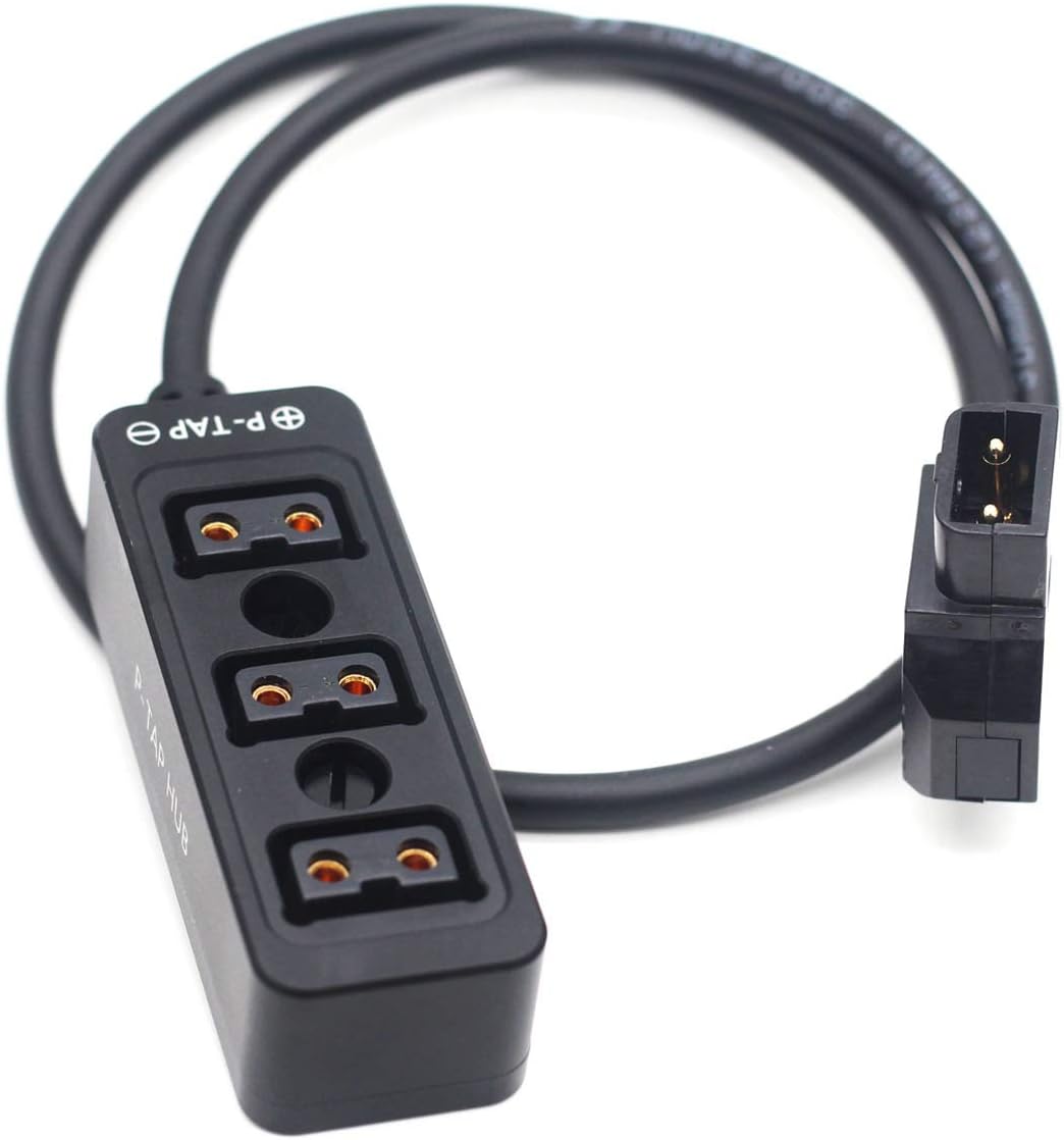 Black Spring Cable D-tap to 3 Ports Splitter H4294
