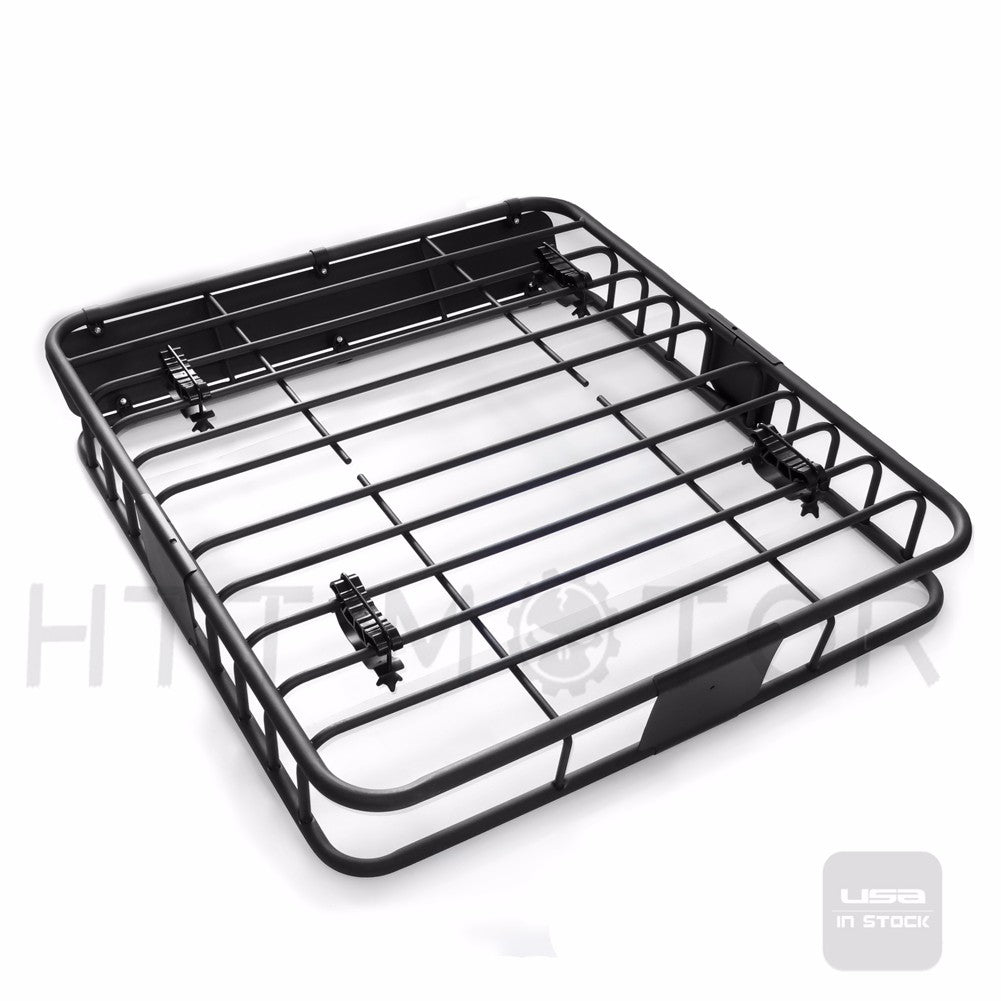 Black Universal Roof Rack Cargo Basket M868
