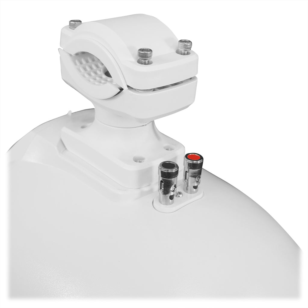 White 8" Marine Wakeboard Swivel Tower Speakers with Receiver Y608