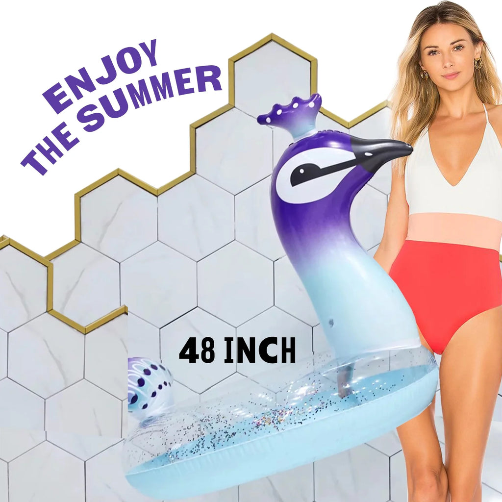 48" Giant Inflatable Peacock Pool Floatie N6775