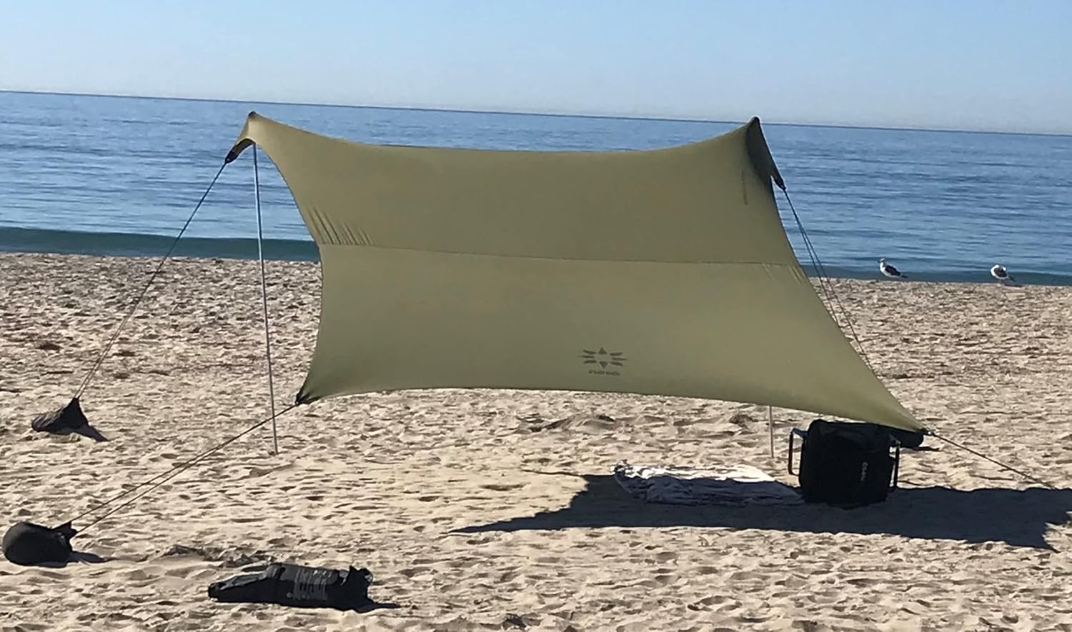 Beach Tent with Sand Anchor, Portable Canopy Sunshade W708675