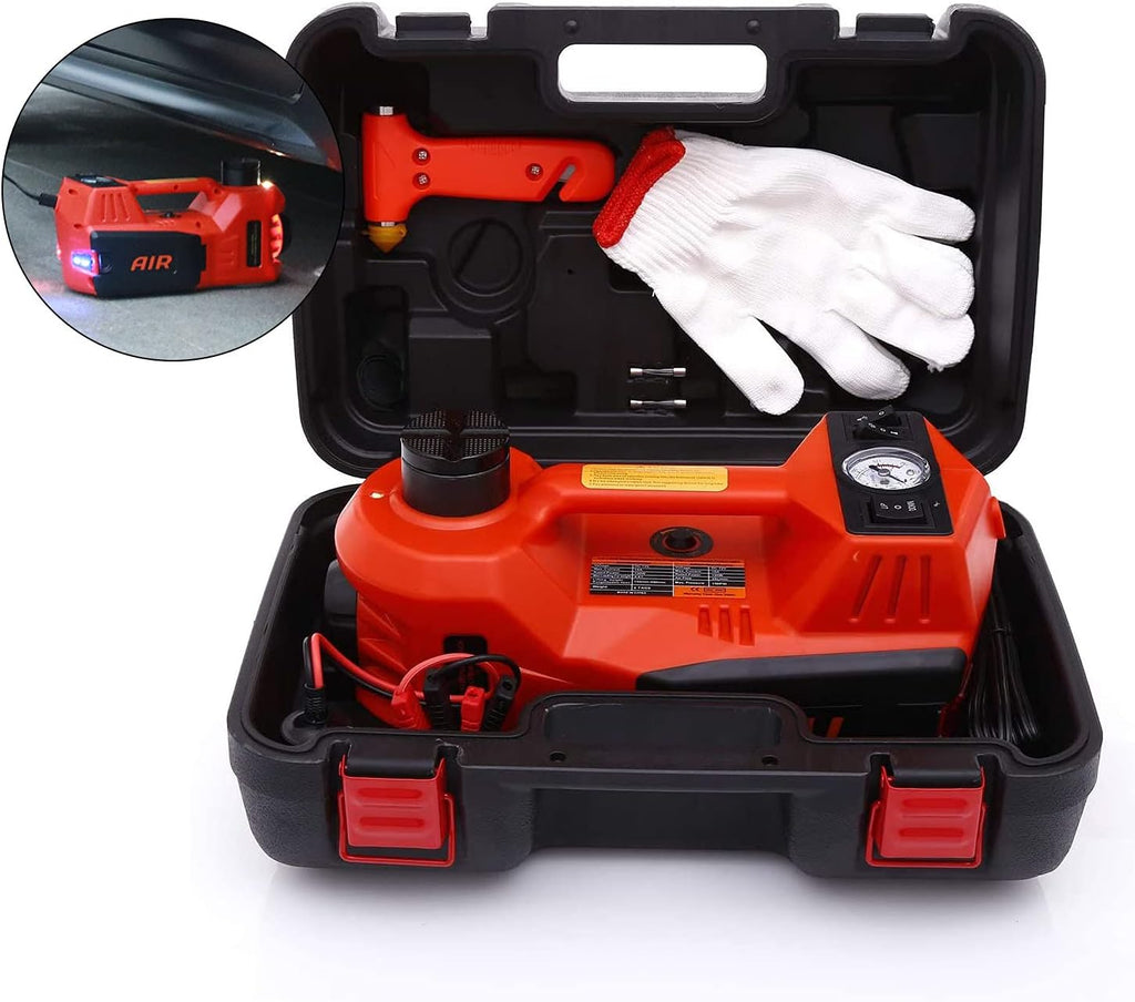 5 Ton Electric Hydraulic Car Jack Kit with Integrated Tire Pump J124