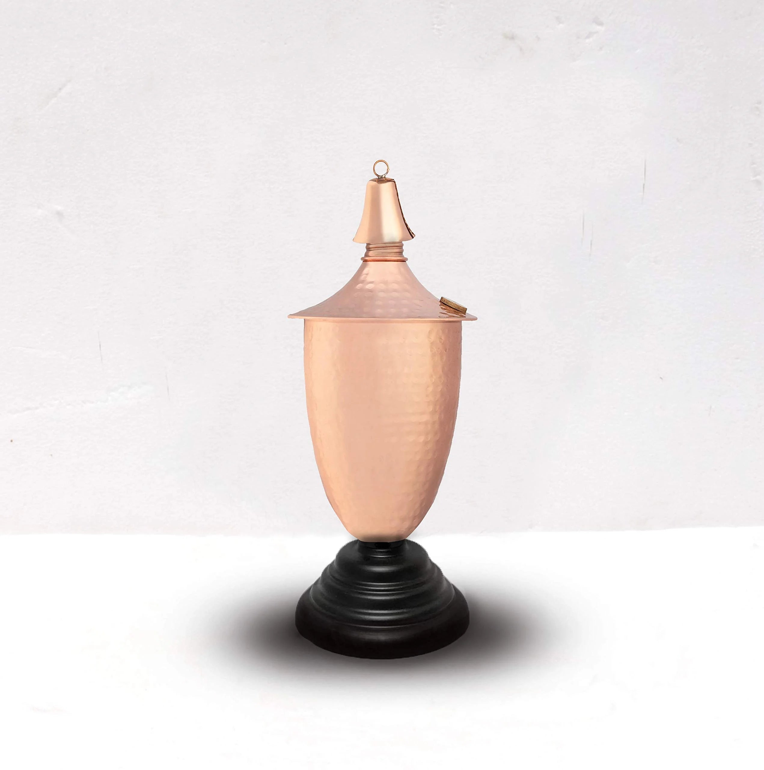 Hammered Copper Oil Lamp Torch Set of 4 with Metal Pole Z8293