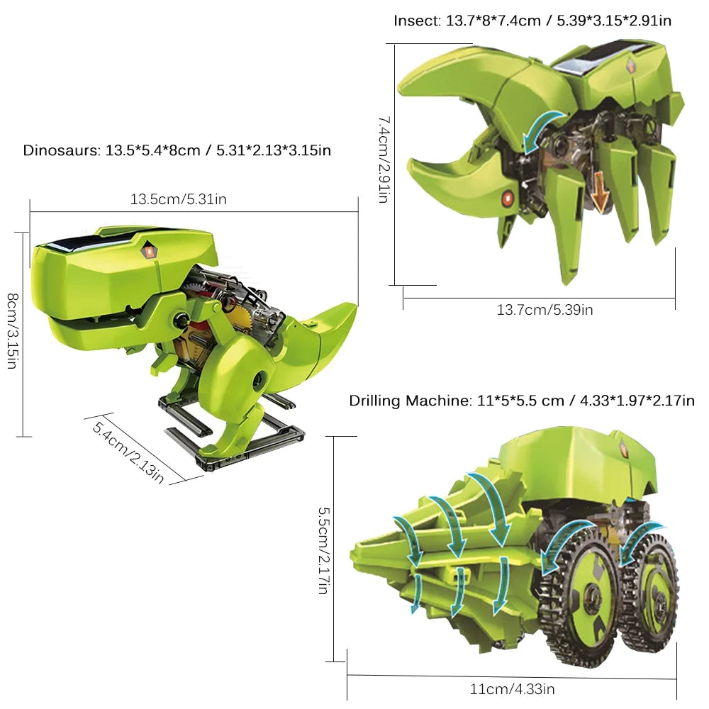 3 in 1 Solar Robot DIY STEM Science Toy Set P9473