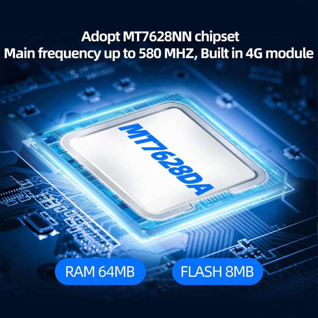 Wireless Router, 4G LTE Router Cat4 with SIM Slot Unlocked, 300Mbps, 1 WAN/2 LAN/4 x 5dBi Antennas U4228