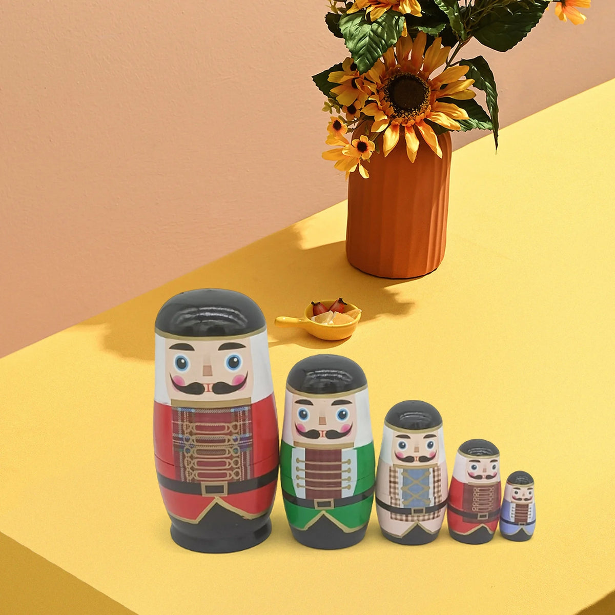 Walnut Soldier Nesting Doll Toy C4095