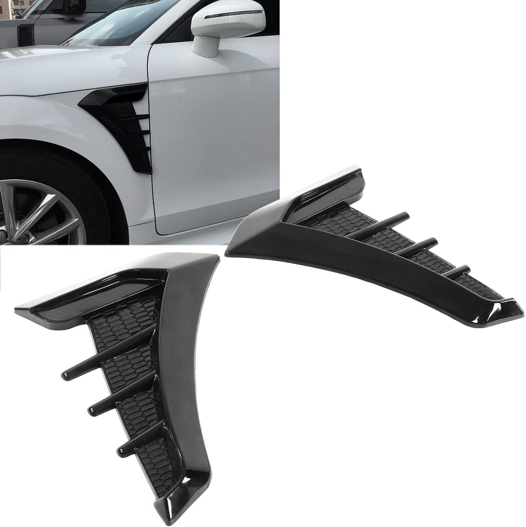 2pcs Gloss Black Car Hood Vent Scoop Kit B96435