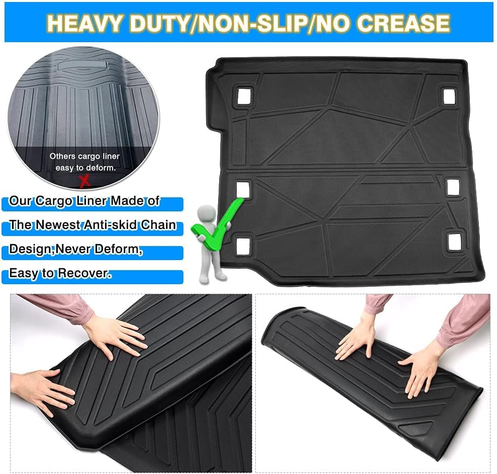 3D Trunk Floor Mat Anti-Slip Pack of 2 O880509