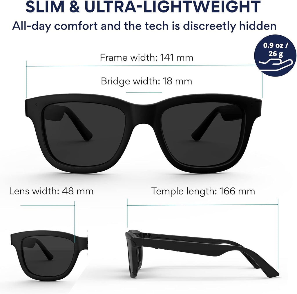 Black Electrochromic Polarized Smart Sunglasses F92805