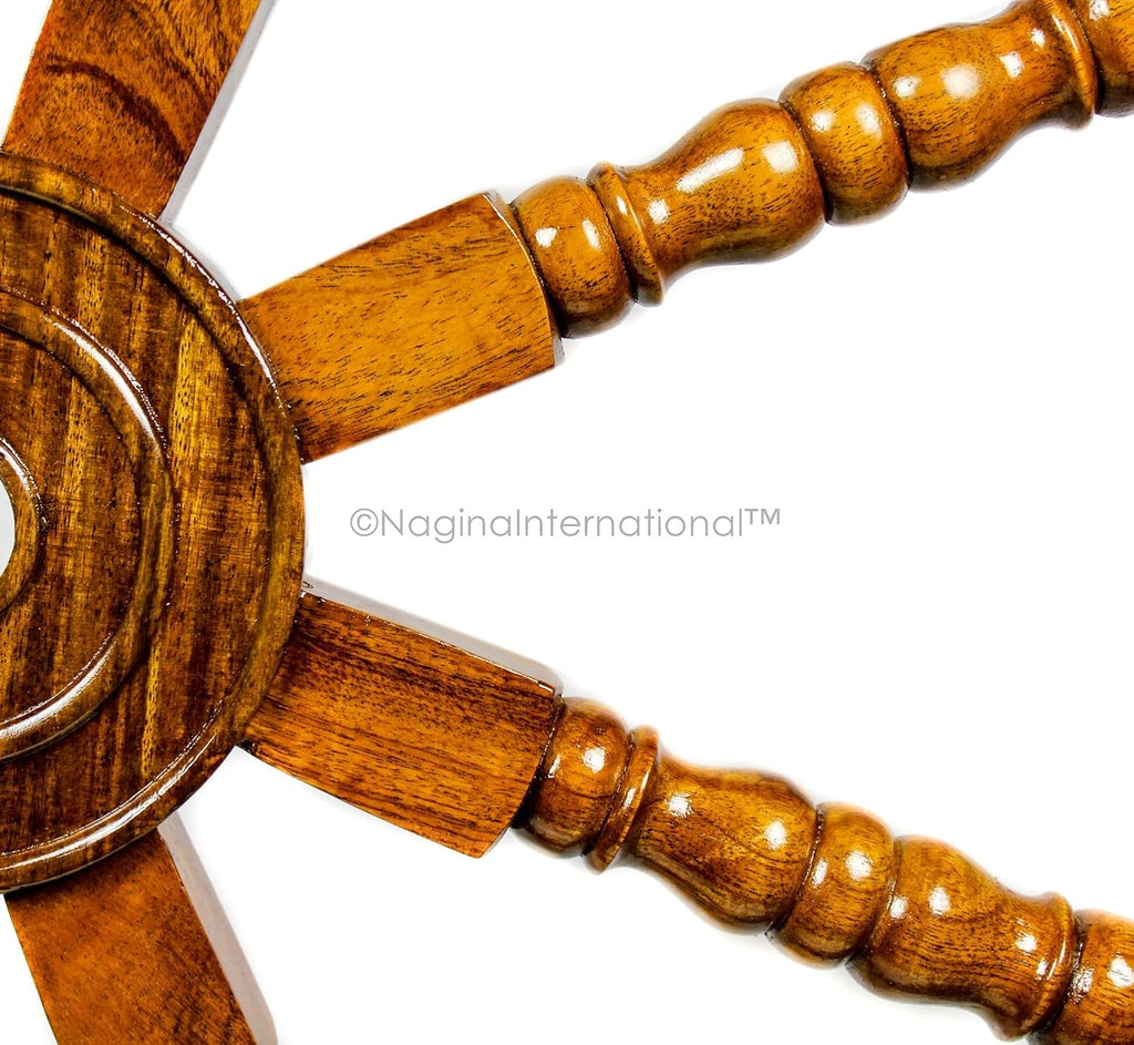 Nautical Decor Pack of 2 Wooden Ship Wheel C88655