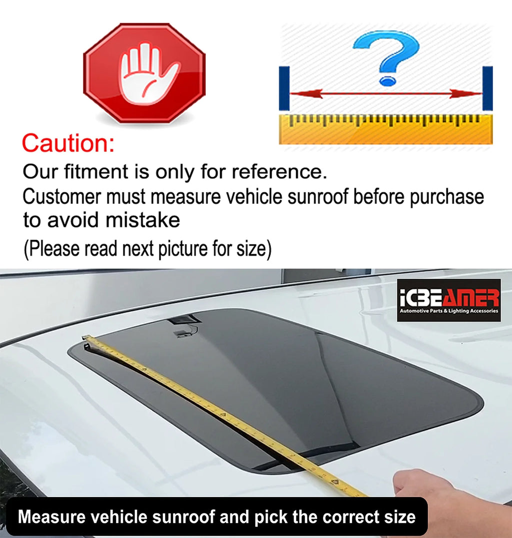 37.8" 980mm Tinted Sunroof Wind Deflector Visor with Double Side Tape D21225