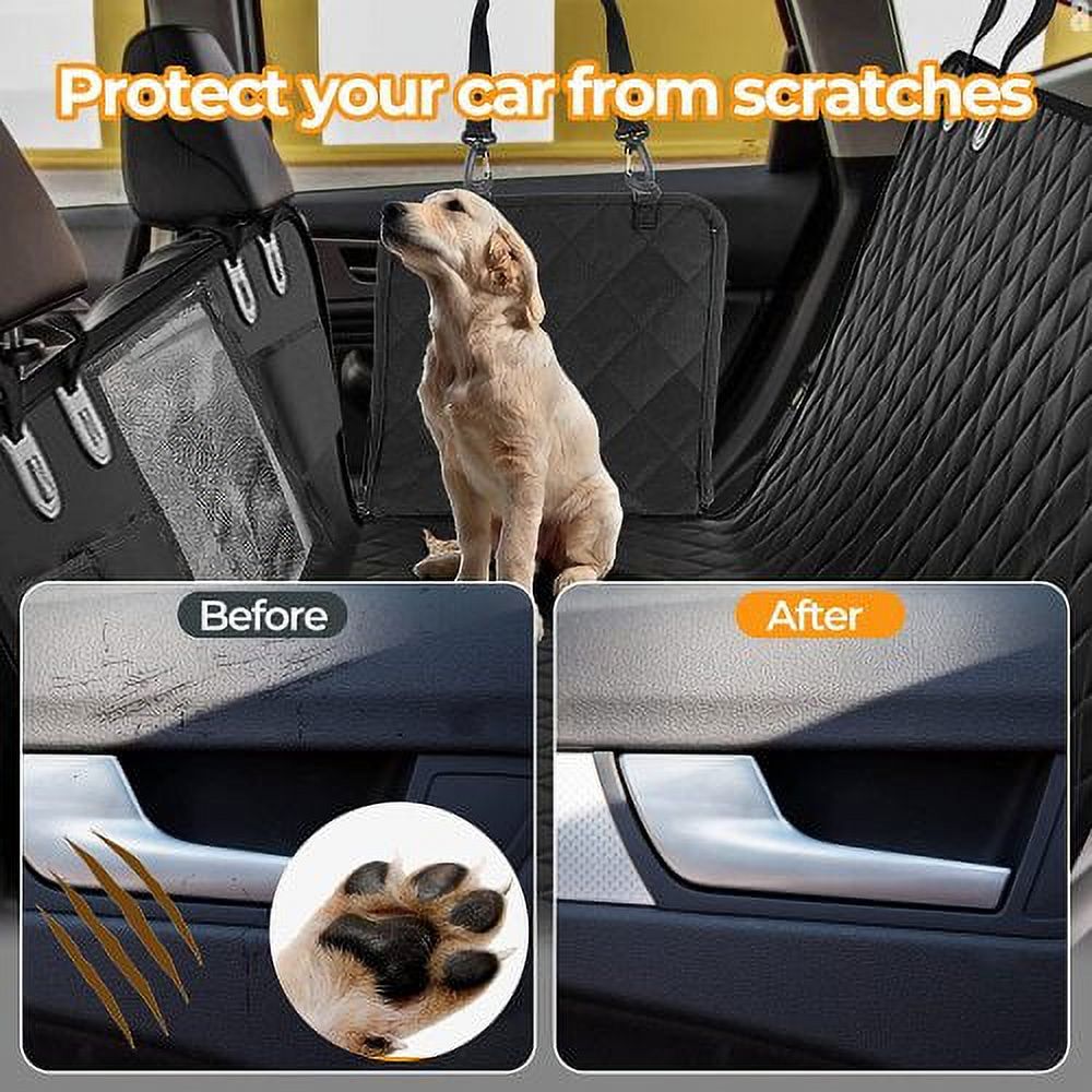 100% Waterproof Dog Car Seat Cover with Mesh Window I55422