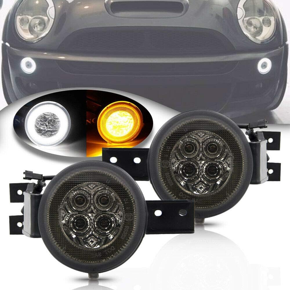 Smoke Lens LED Driving Halo Lights with Turn Signal for Mini Cooper Q260943