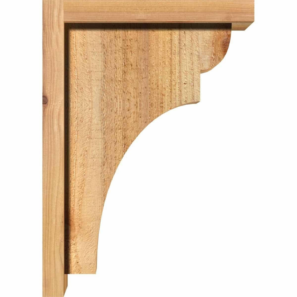 Rough Sawn Corbel with Backplate, Western Red Cedar J257