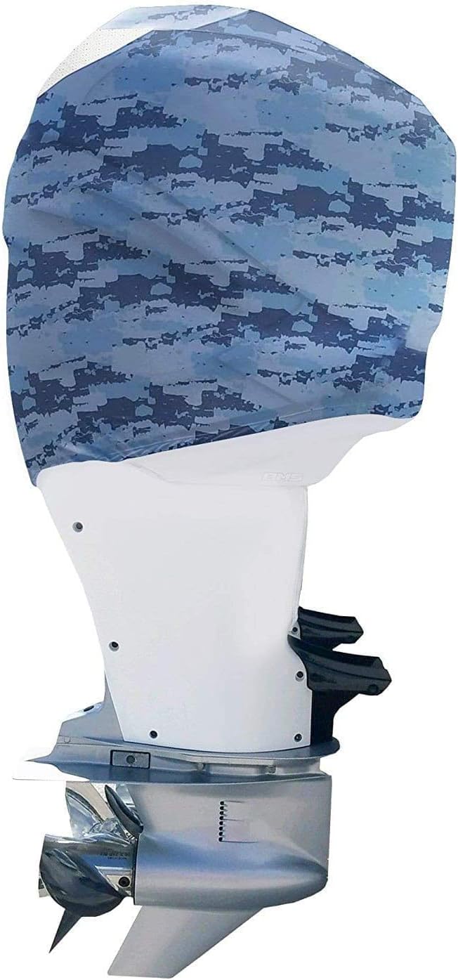 Blue Digital Camo Outboard Motor Cover O79250