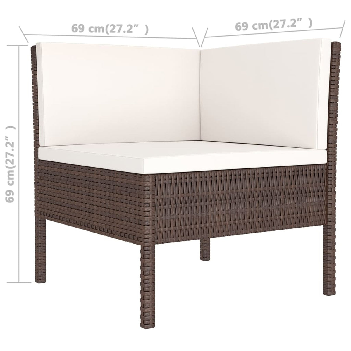 12 Piece Poly Rattan Sectional Outdoor Furniture Set A861