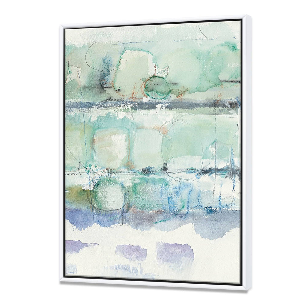 Geometric Framed Canvas - 34 in. Wide x 44 in. High - White K6444