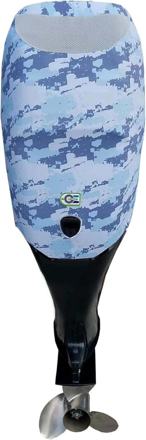 Blue Digital Camo Outboard Motor Cover O79250