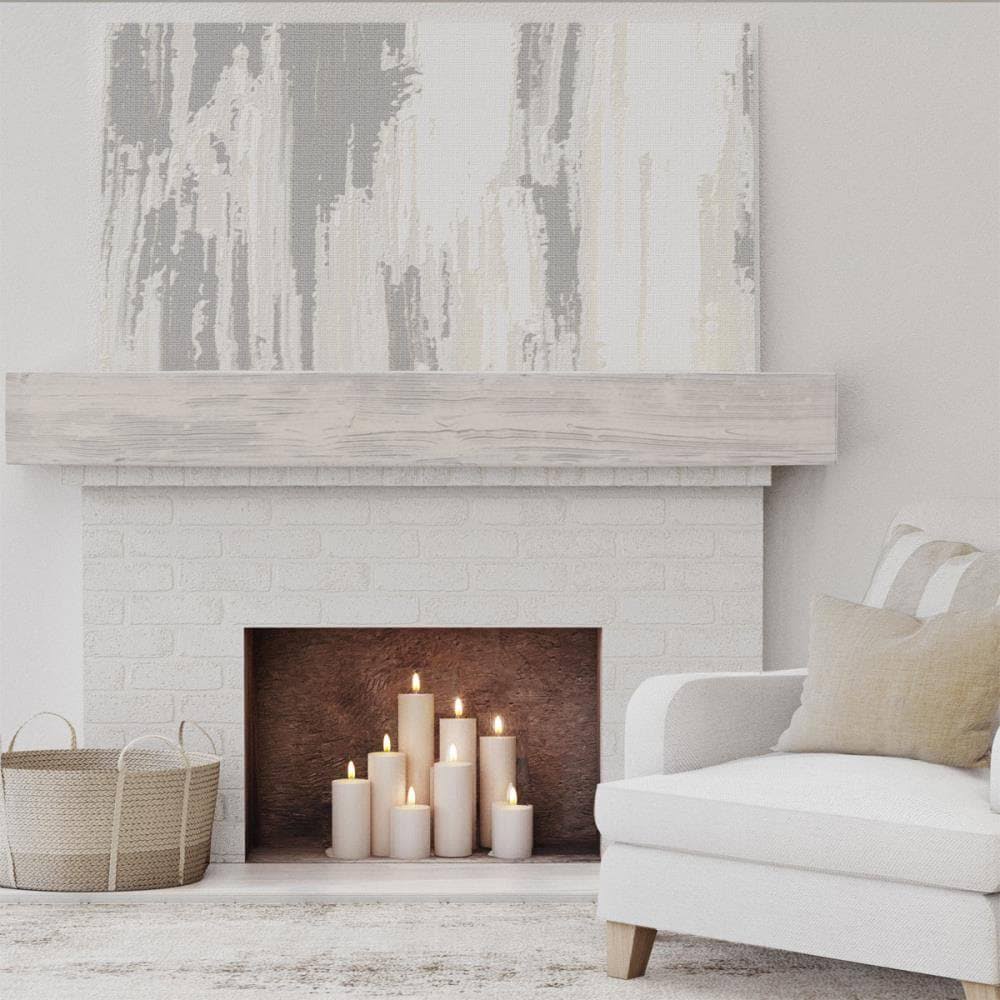 Sandblasted Faux Wood Fireplace Mantel U637310