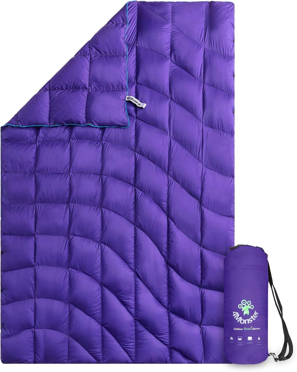 650 Fill Compact Waterproof Down Camping Blanket H7413