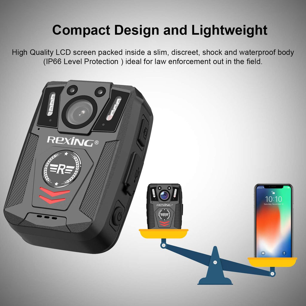 Body Worn Camera with 2” Display 1080p Full HD, 64G Memory, Infrared Night Vision, 3000 mAh Battery, Waterproof Z842