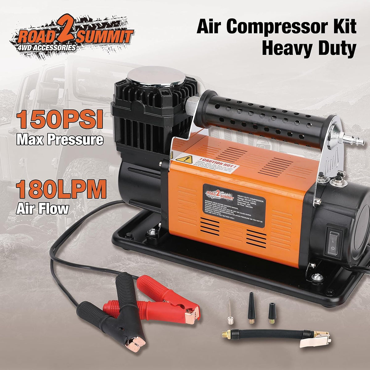 Heavy Duty Portable 12V Air Compressor Kit, Max 150PSI T2928