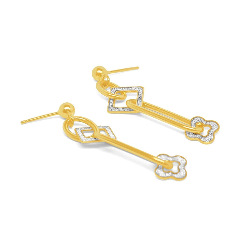 9k Yellow Gold Drop & Dangle Earrings Q5857