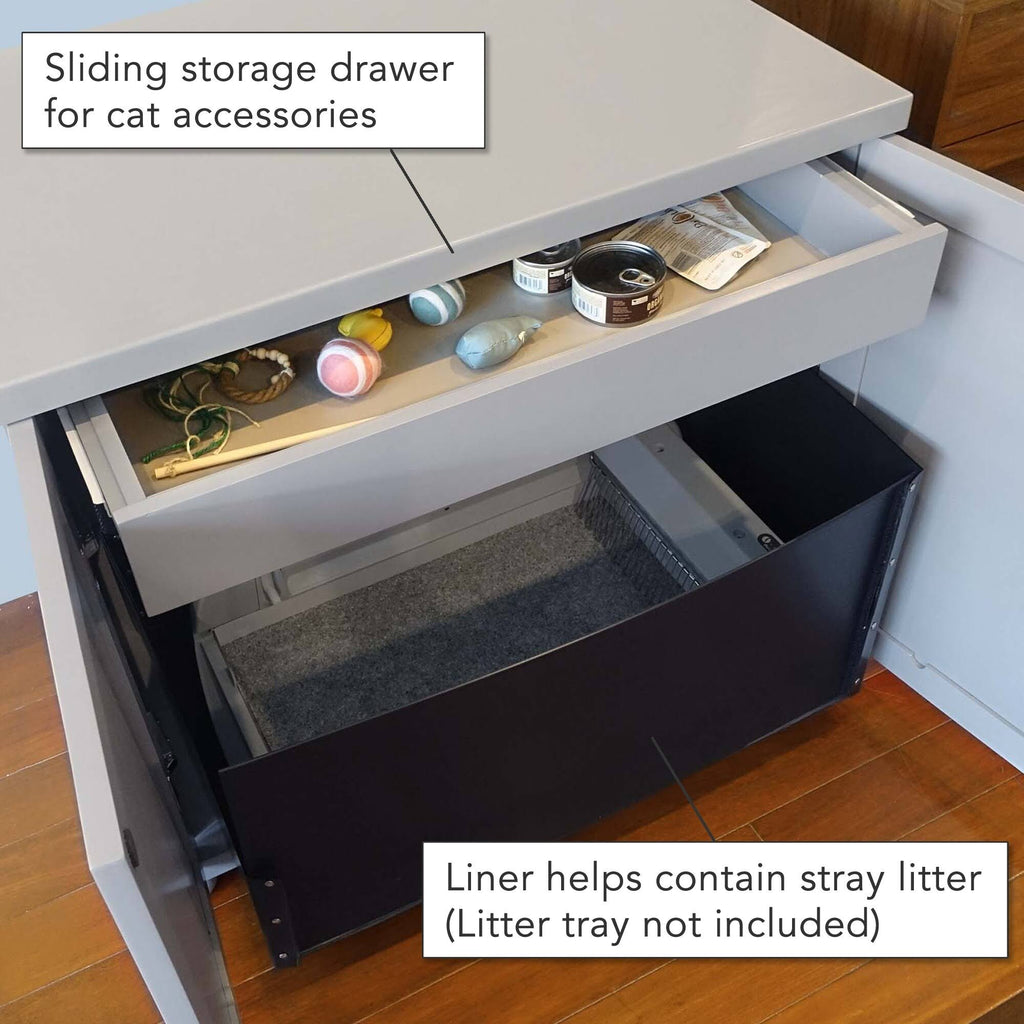 White Large Cat Litter Box P528549