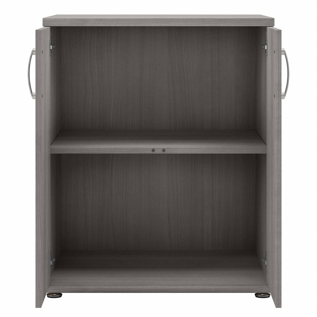 White Floor Storage Cabinet with Doors and Shelves R80519