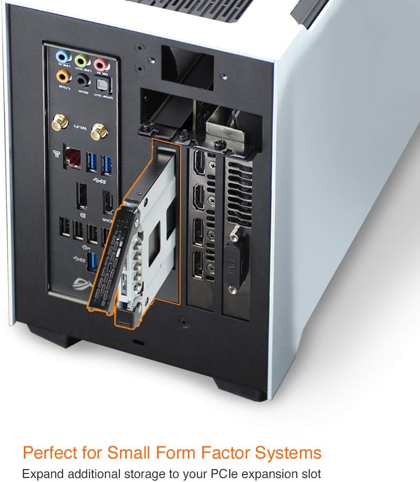 2.5" SATA SSD/HDD to PCIe 2.0 x1 Hot-Swap Mobile Rack for PCIe Expansion Slots, Pack of 2 N6073