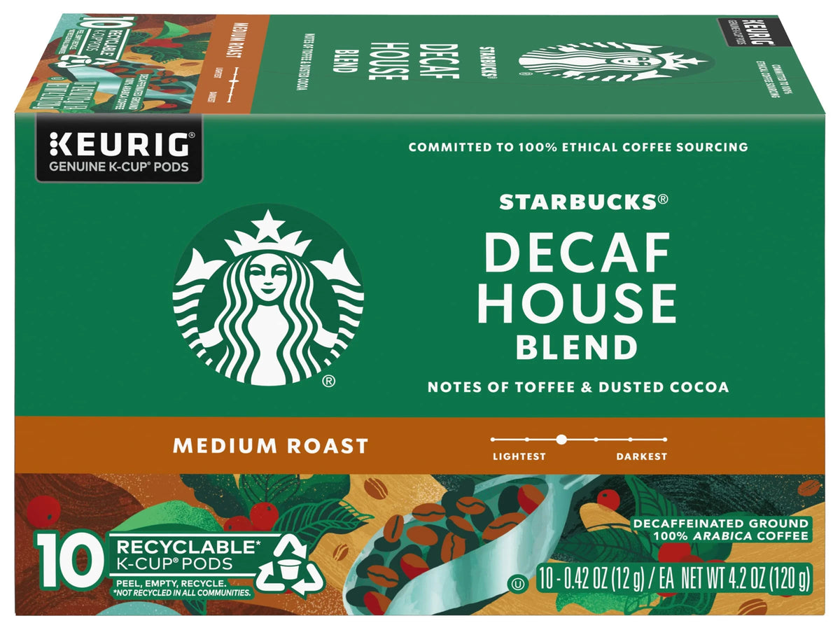 Decaf House Blend Coffee K-Cup Pods, Medium Roast, 10 Ct, Pack Of 3 Boxes J91171