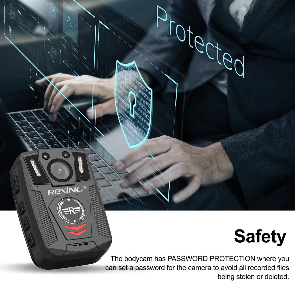 Body Worn Camera with 2” Display 1080p Full HD, 64G Memory, Infrared Night Vision, 3000 mAh Battery, Waterproof Z842