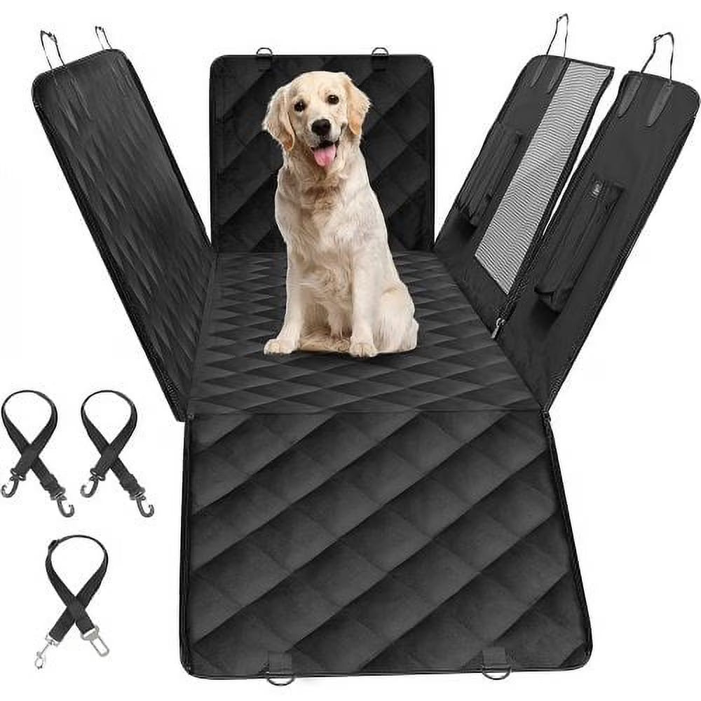 100% Waterproof Dog Car Seat Cover with Mesh Window I55422