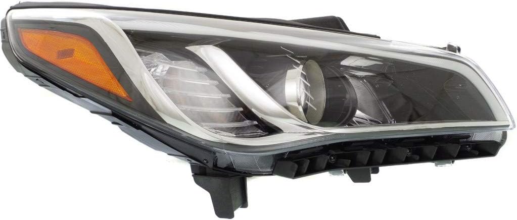 Headlight Assembly Driver Side Black Housing R592