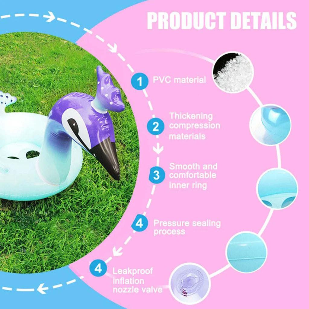 48" Giant Inflatable Peacock Pool Floatie N6775
