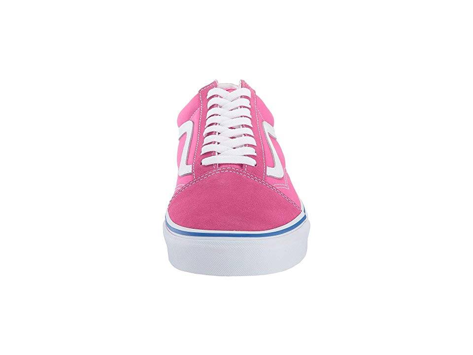 Carmine Rose True White Suede Canvas Old Skool Shoes T930858