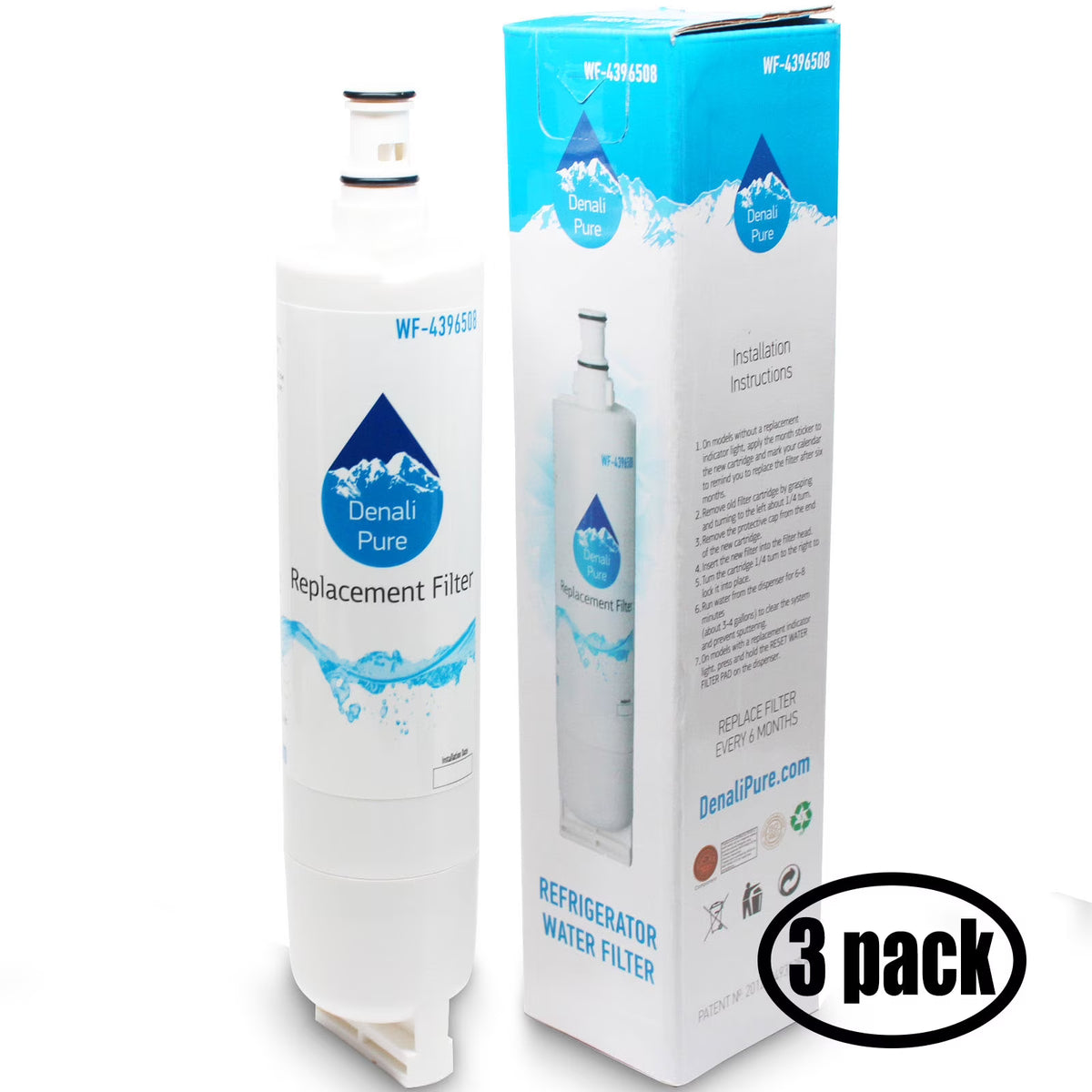 3-Pack Replacement Water Filter Cartridge R167
