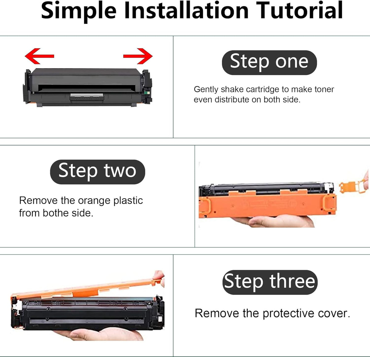 6 Pack Remanufactured Toner Cartridge for HP Color Printer V5373