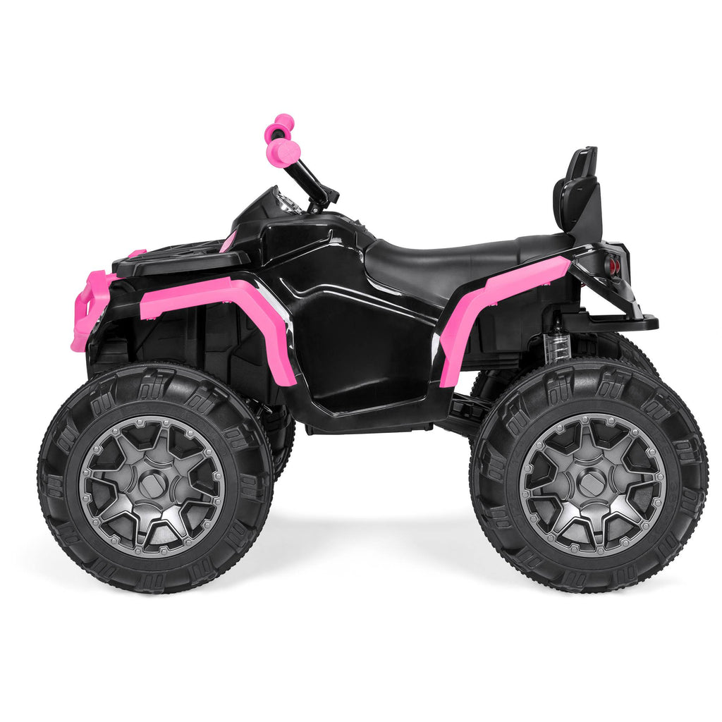 12V Pink Kids 4-Wheeler ATV Ride On Car Toy with LED Headlights J248