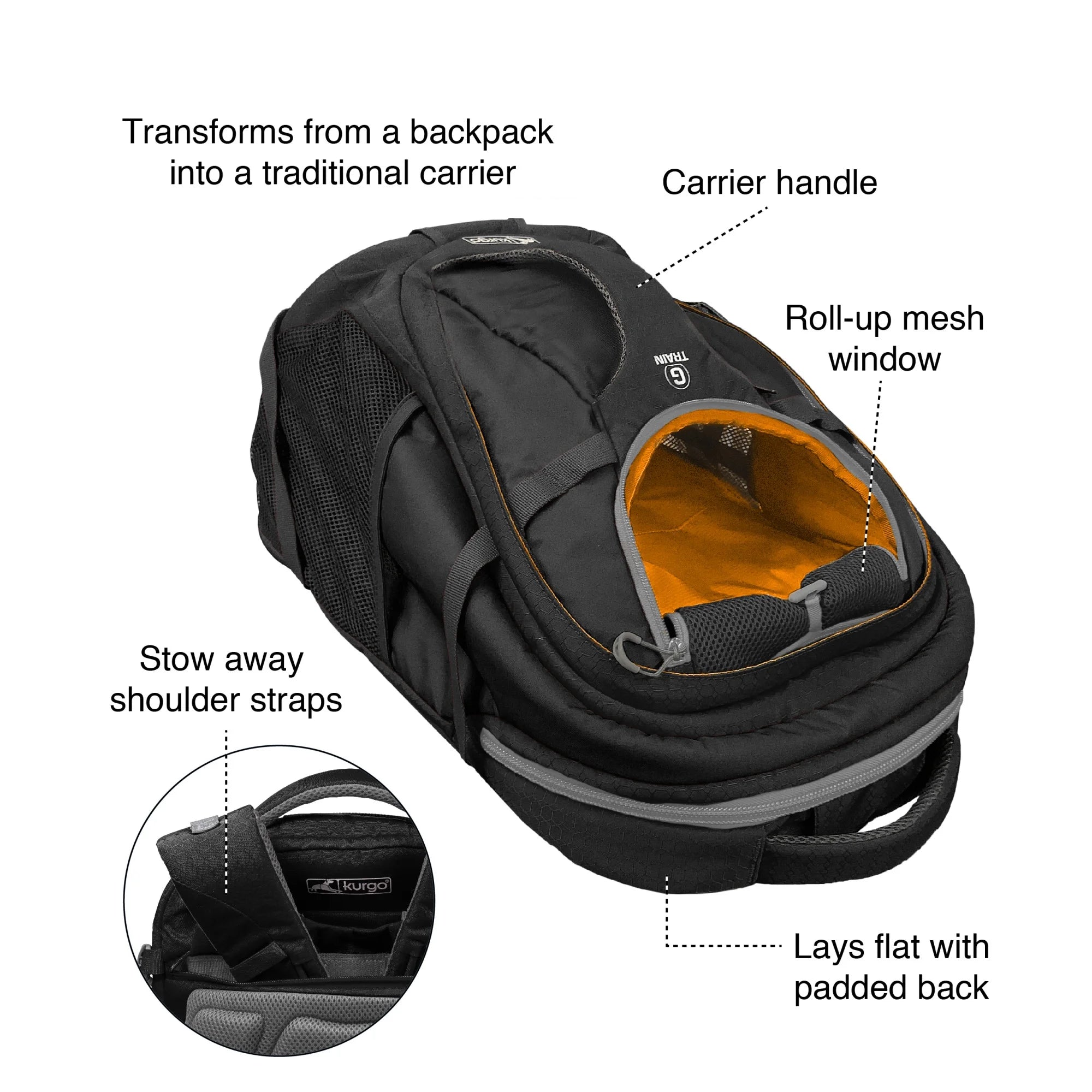 Dog Carrier Backpack with Chest Straps & Hip Belt M966