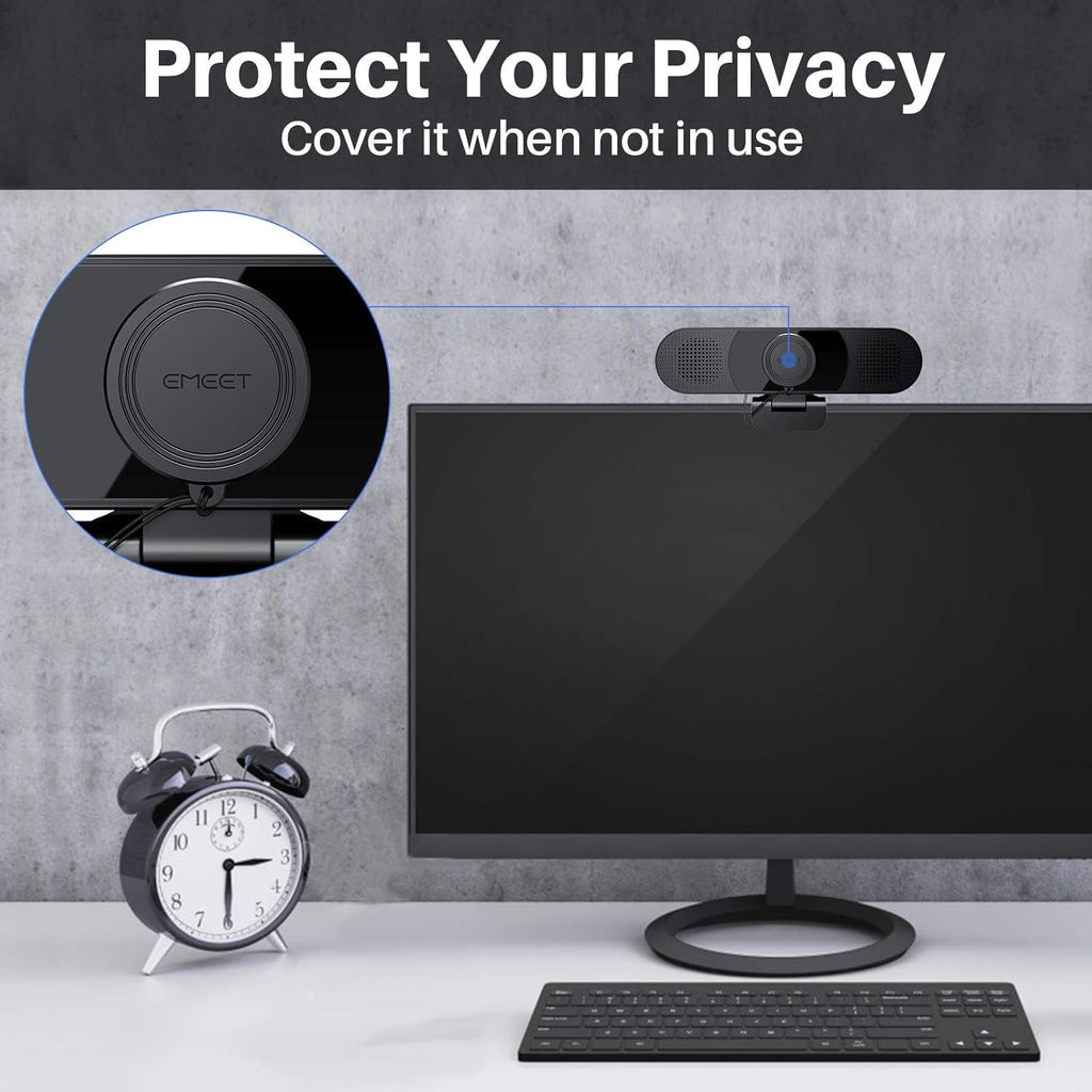 1080P Webcam with Microphone and Speakers F90253