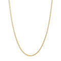 18K Yellow Gold Over Silver 2mm White Pave Franco Chain Necklace 18"-24" Y392