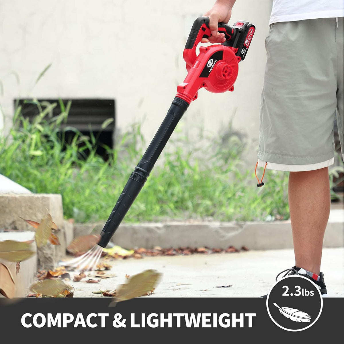 20V Cordless Leaf Blower with Rechargeable Battery, 3 Variable Speeds 150 MPH Max, Pack of 2 P553801