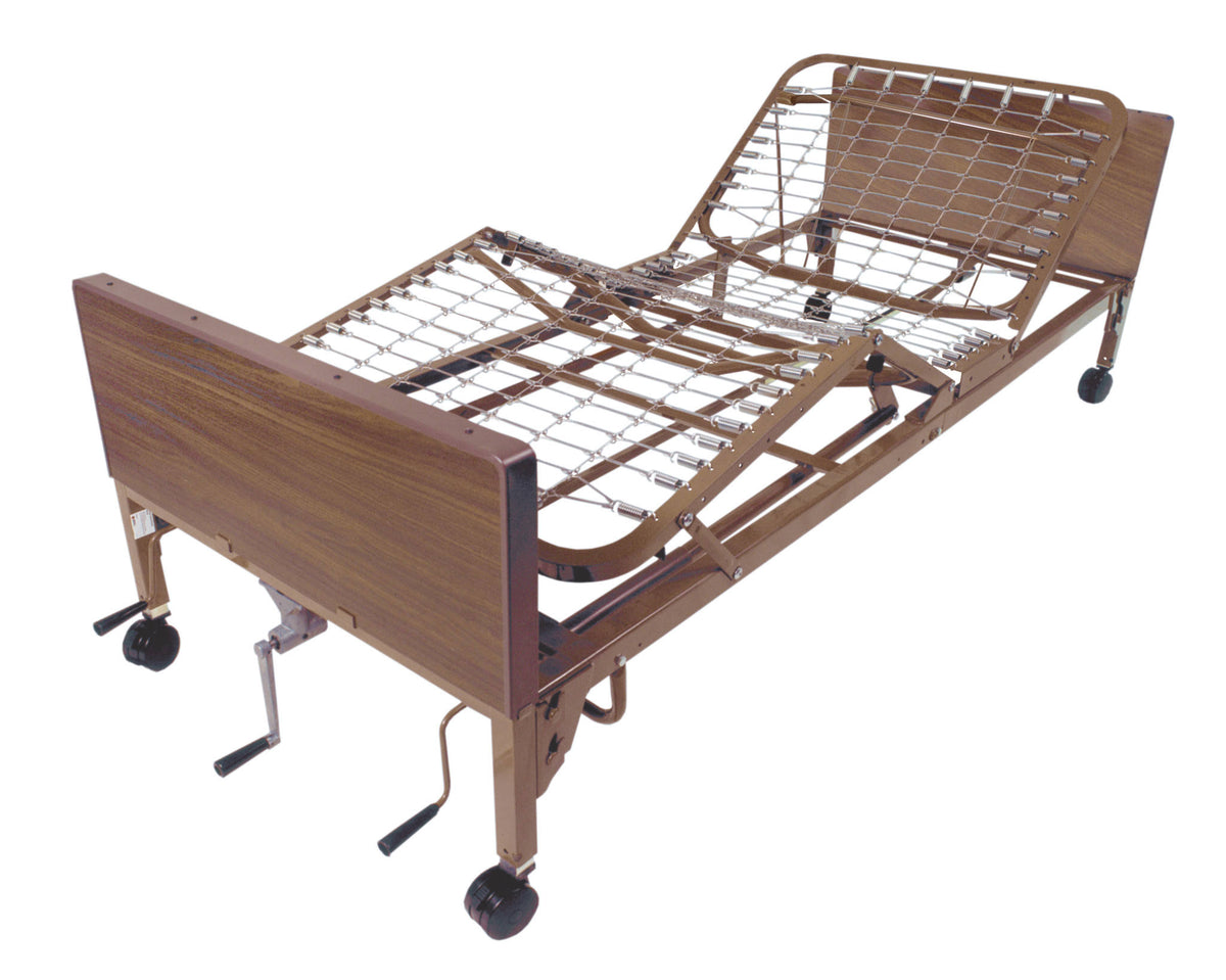 Manual Hospital Bed with Full Rails and Foam Mattress M54741