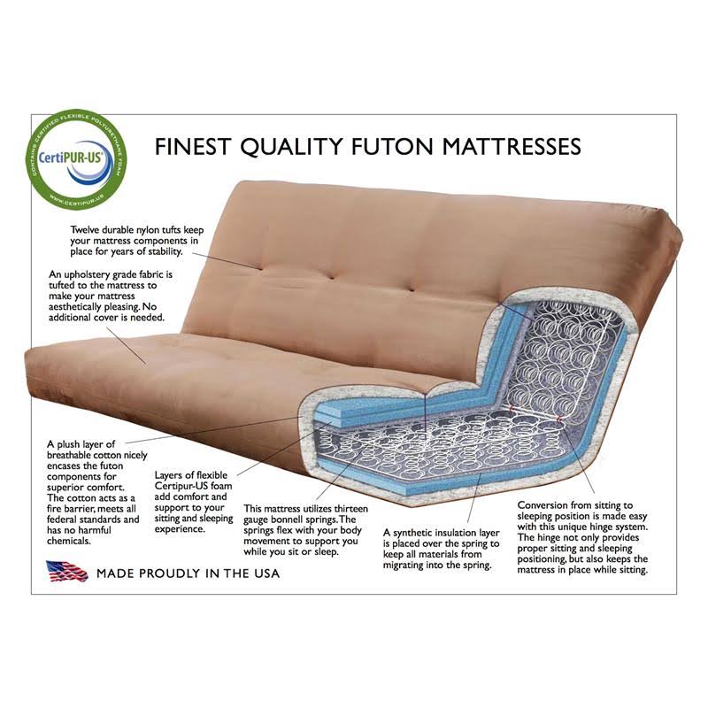 Rustic Walnut Finish Lodge Frame Mattress Y3859