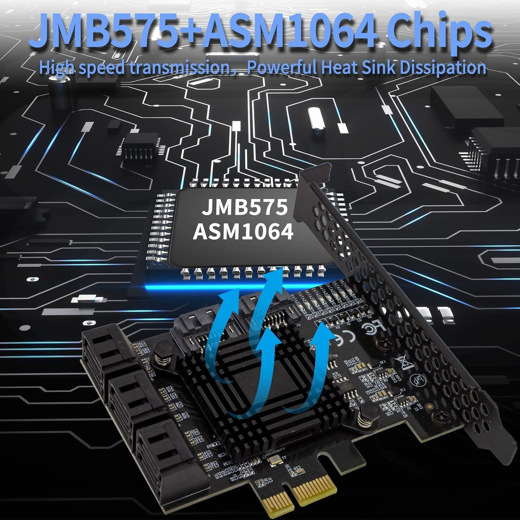 8 Port SATA 3.0 PCI Express Expansion Card with Low Profile Bracket O337641