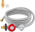 12 Foot High Pressure Adjustable Propane Regulator 0-30 PSI with Gauge W5970