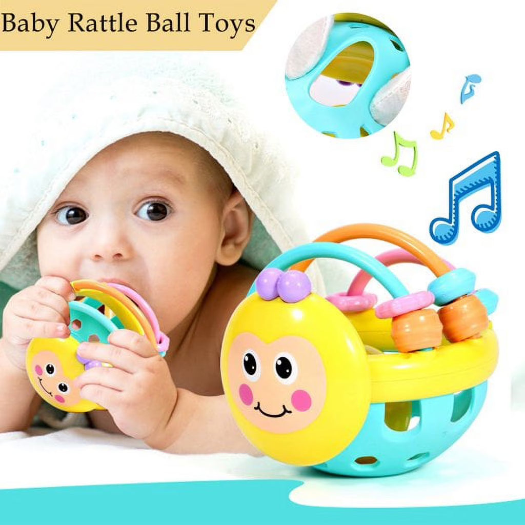 Sensory Teether Toy, Stretchy Silicone Rattle Ball V863972